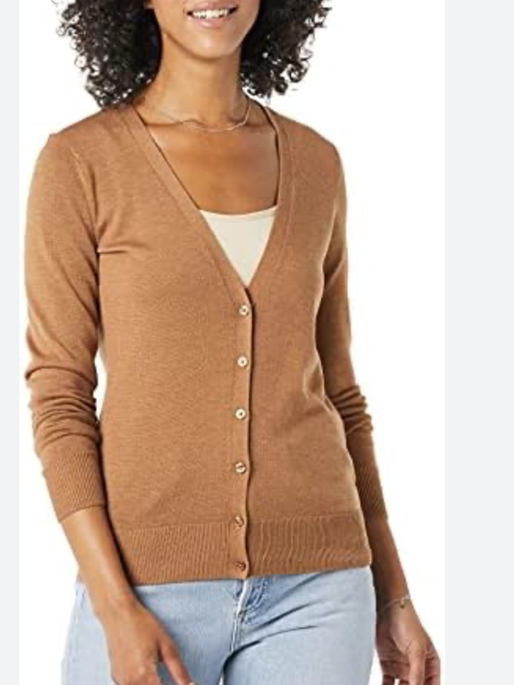 Amazon Tan Cardigan, Size small